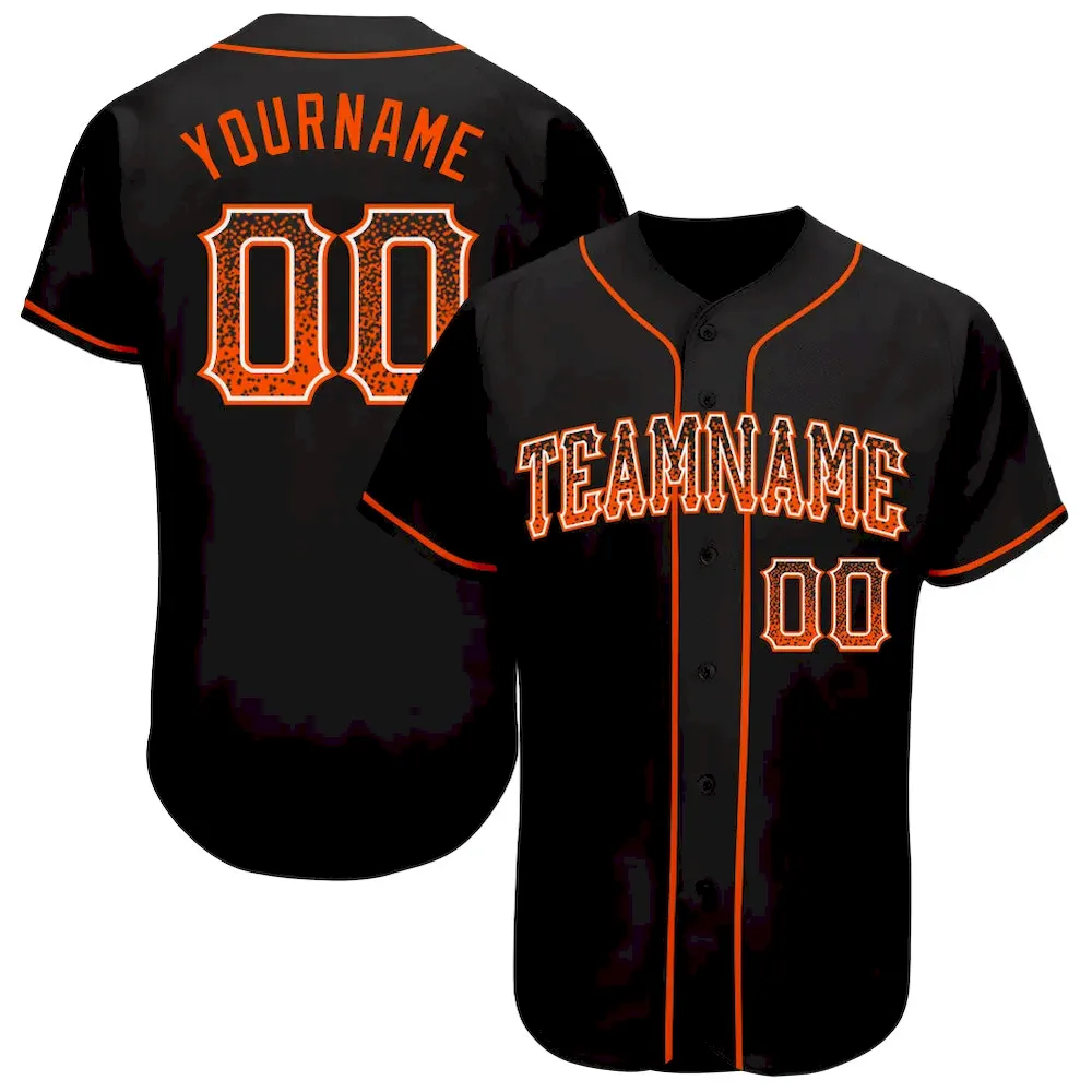 black_0802.webp Custom Black Orange-White Authentic Drift Fashion Baseball Jersey - Image 1